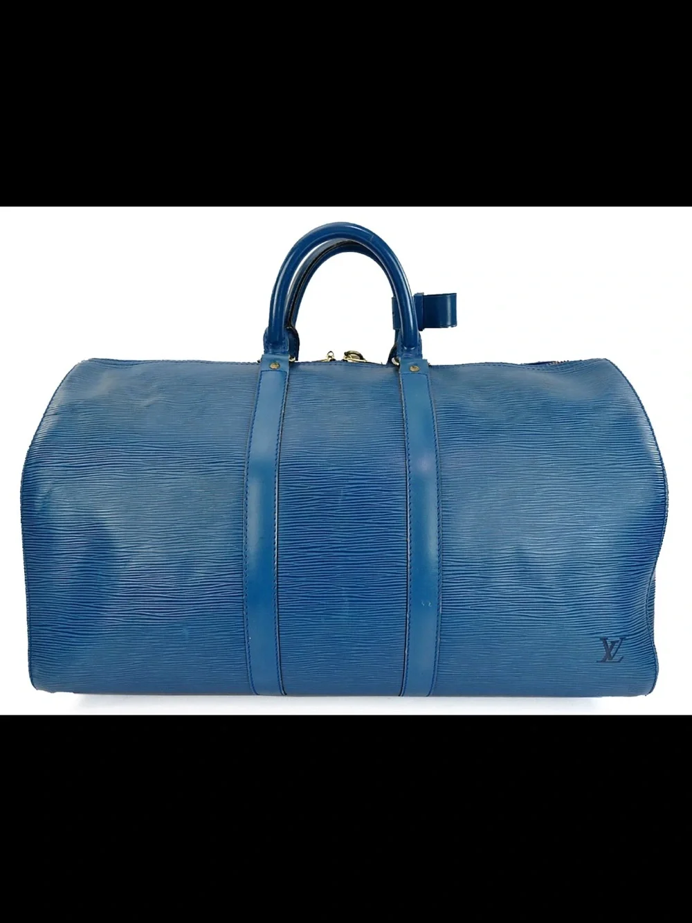 Louis Vuitton Blue Epi Leather Keepall Duffel